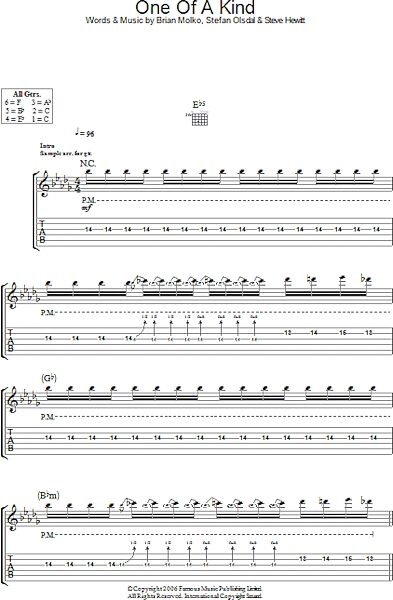 open zoom image for One Of A Kind - Guitar TAB, New, Main