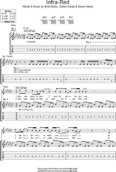 open zoom image for Infra-Red - Guitar TAB, New, Main