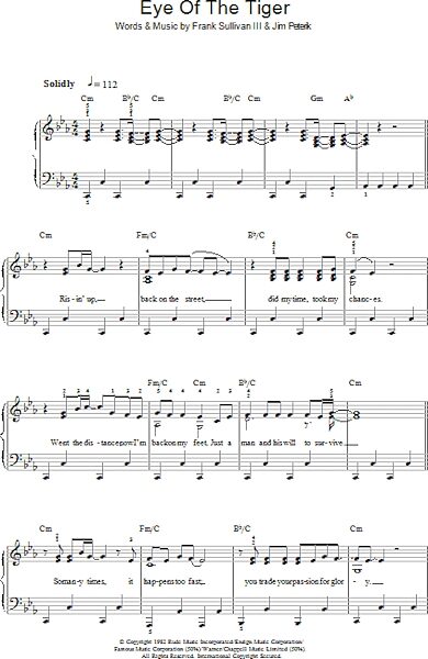 open zoom image for Eye Of The Tiger - Easy Piano, New, Main