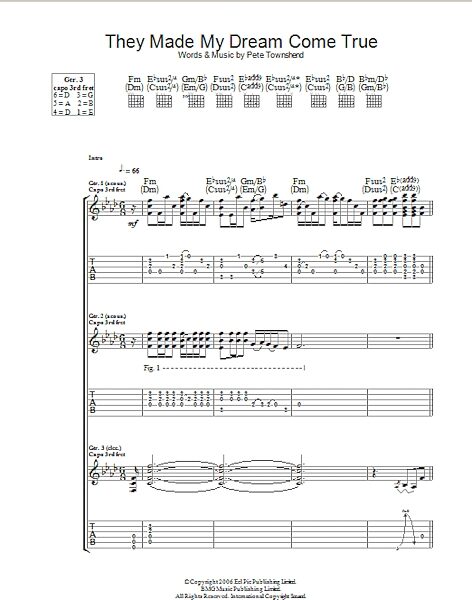 open zoom image for They Made My Dream Come True - Guitar TAB, New, Main