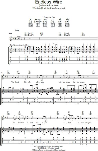 open zoom image for Endless Wire (Extended Version) - Guitar TAB, New, Main