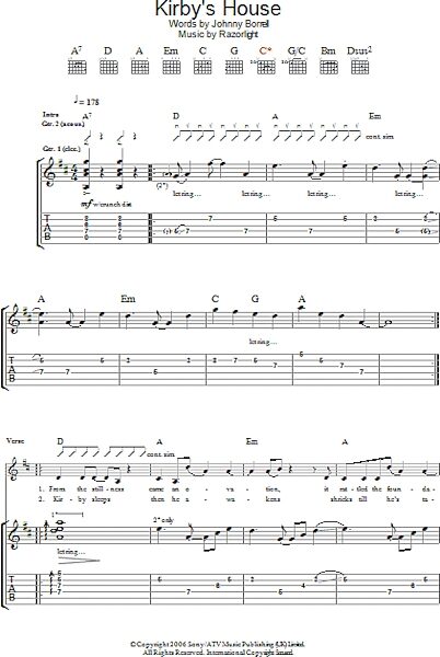 open zoom image for Kirby's House - Guitar TAB, New, Main