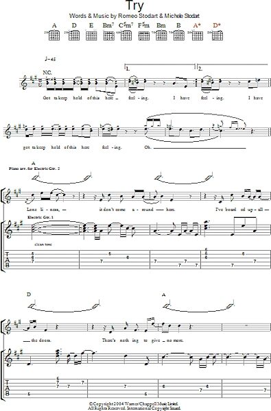 open zoom image for Try - Guitar TAB, New, Main