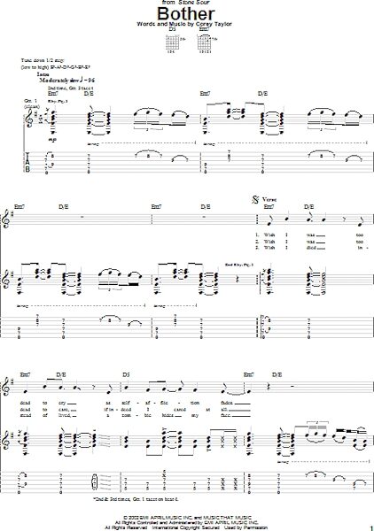 open zoom image for Bother - Guitar TAB, New, Main