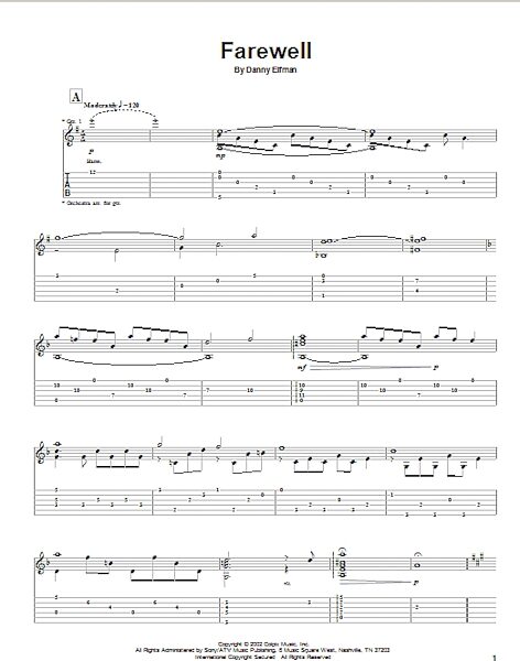 open zoom image for Farewell - Guitar TAB, New, Main