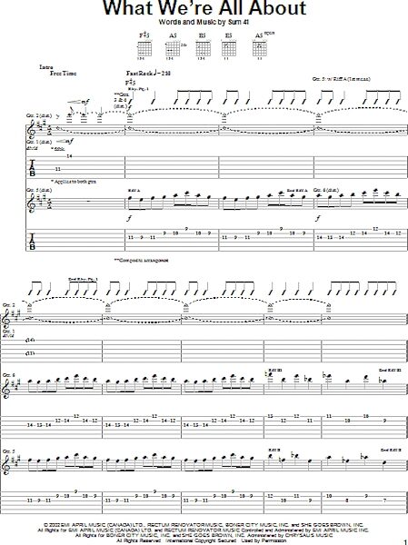 open zoom image for What We're All About - Guitar TAB, New, Main