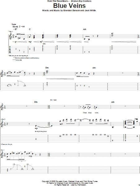 open zoom image for Blue Veins - Guitar TAB, New, Main
