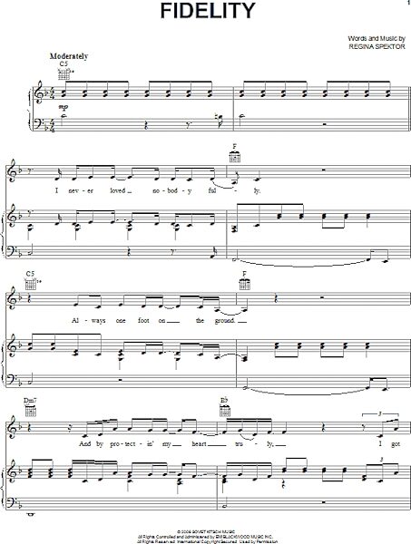 open zoom image for Fidelity - Piano/Vocal/Guitar, New, Main
