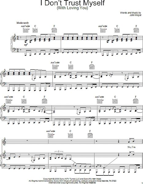open zoom image for I Don't Trust Myself (With Loving You) - Piano/Vocal/Guitar, New, Main