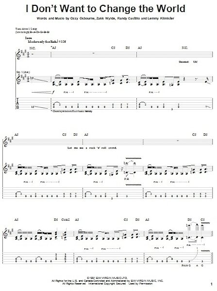 open zoom image for I Don't Want To Change The World - Guitar TAB, New, Main