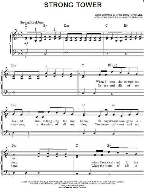 open zoom image for Strong Tower - Easy Piano, New, Main