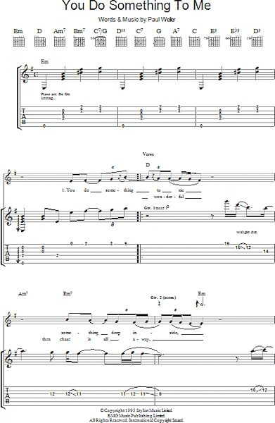 open zoom image for You Do Something To Me - Guitar TAB, New, Main