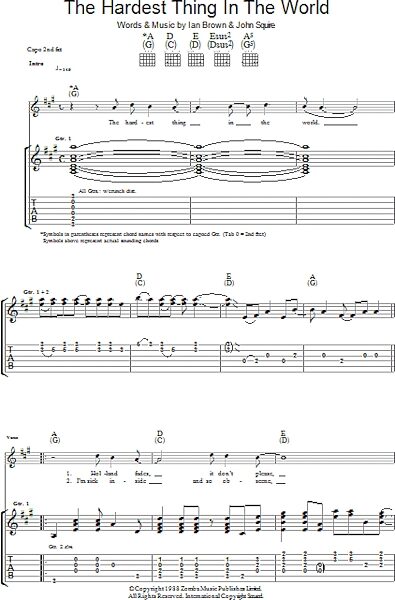 open zoom image for The Hardest Thing In The World - Guitar TAB, New, Main