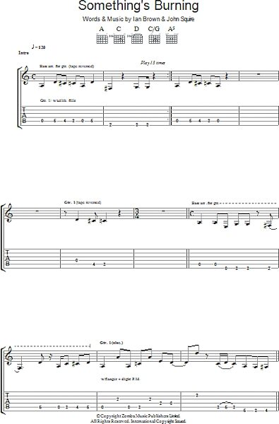 open zoom image for Something's Burning - Guitar TAB, New, Main