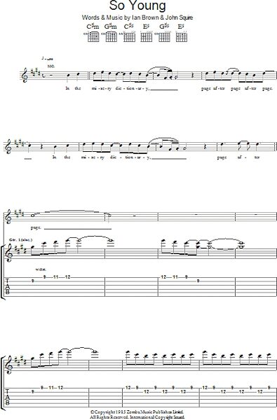 open zoom image for So Young - Guitar TAB, New, Main