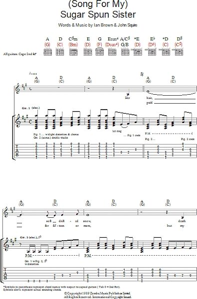 open zoom image for (Song For My) Sugar Spun Sister - Guitar TAB, New, Main