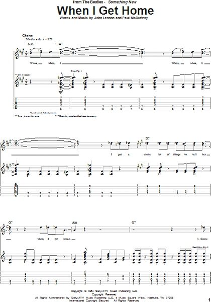 open zoom image for When I Get Home - Guitar TAB, New, Main