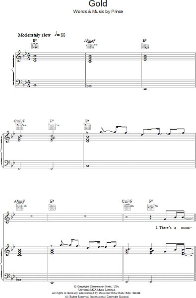 open zoom image for Gold - Piano/Vocal/Guitar, New, Main