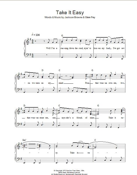 open zoom image for Take It Easy - Piano/Vocal/Guitar, New, Main