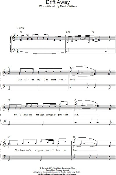 open zoom image for Drift Away - Easy Piano, New, Main