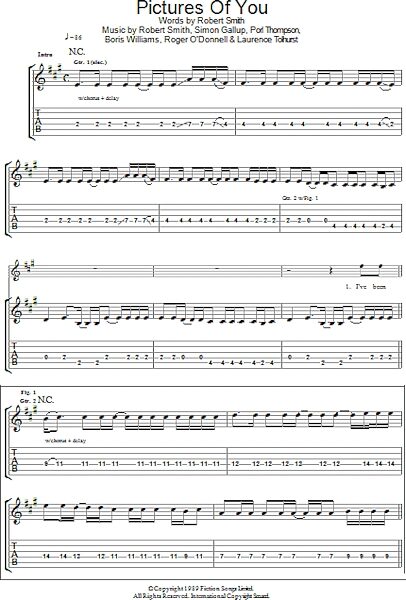 open zoom image for Pictures Of You - Guitar TAB, New, Main