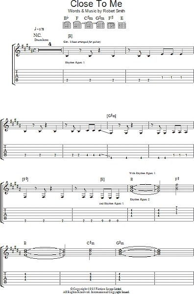 open zoom image for Close To Me - Guitar TAB, New, Main