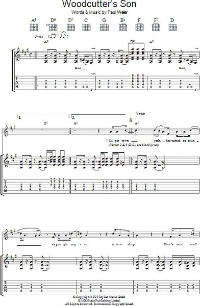 open zoom image for Woodcutter's Son - Guitar TAB, New, Main