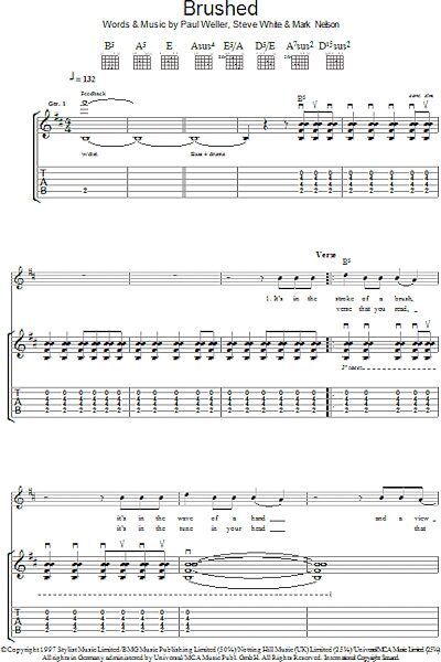 open zoom image for Brushed - Guitar TAB, New, Main