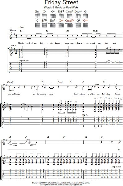 open zoom image for Friday Street - Guitar TAB, New, Main
