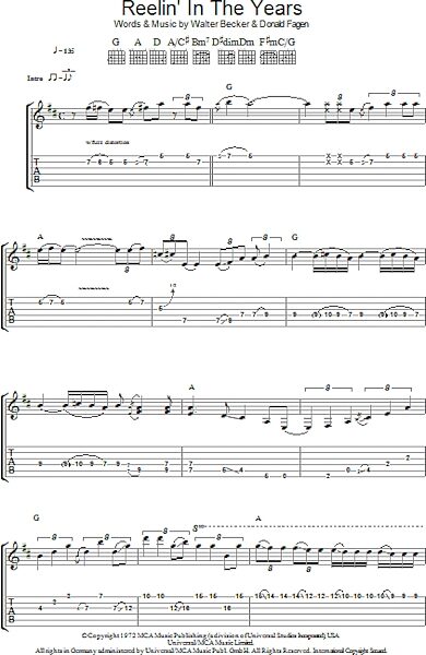 open zoom image for Reelin' In The Years - Guitar TAB, New, Main