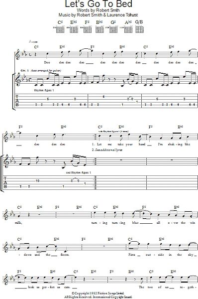 open zoom image for Let's Go To Bed - Guitar TAB, New, Main