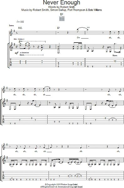 open zoom image for Never Enough - Guitar TAB, New, Main