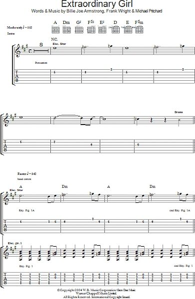open zoom image for Extraordinary Girl - Guitar TAB, New, Main