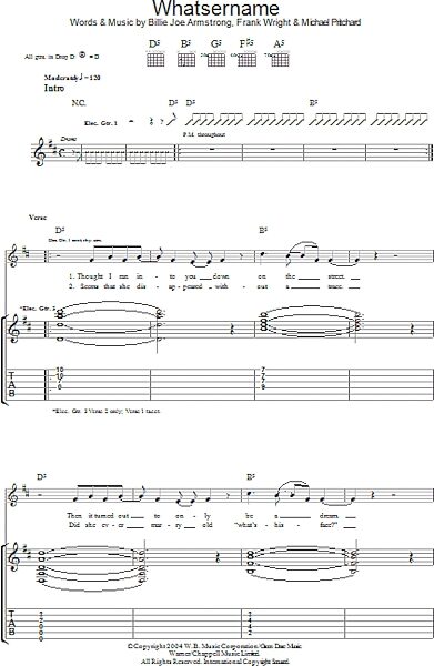 open zoom image for Whatsername - Guitar TAB, New, Main