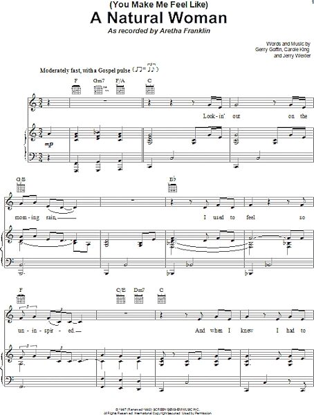 open zoom image for (You Make Me Feel Like) A Natural Woman - Piano/Vocal/Guitar, New, Main