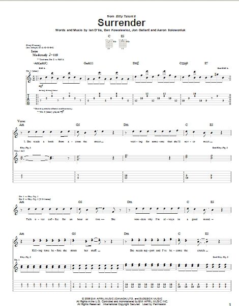 open zoom image for Surrender - Guitar TAB, New, Main