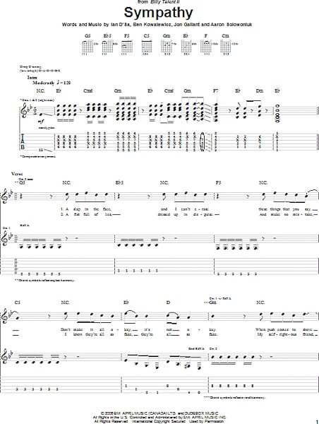 open zoom image for Sympathy - Guitar TAB, New, Main