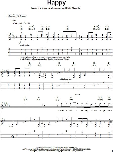 open zoom image for Happy - Guitar Tab Play-Along, New, Main