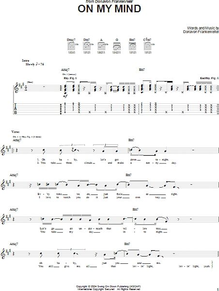 open zoom image for On My Mind - Guitar TAB, New, Main