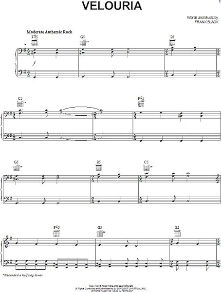 open zoom image for Velouria - Piano/Vocal/Guitar, New, Main