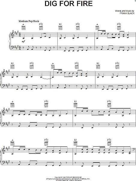 open zoom image for Dig For Fire - Piano/Vocal/Guitar, New, Main