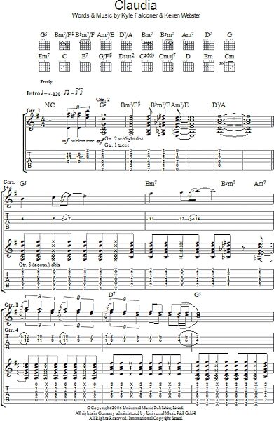 open zoom image for Claudia - Guitar TAB, New, Main