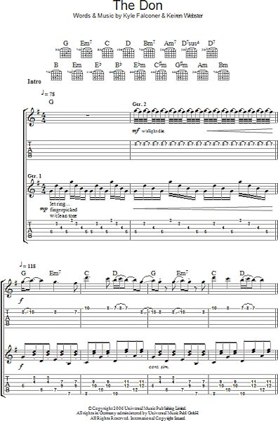 open zoom image for The Don - Guitar TAB, New, Main