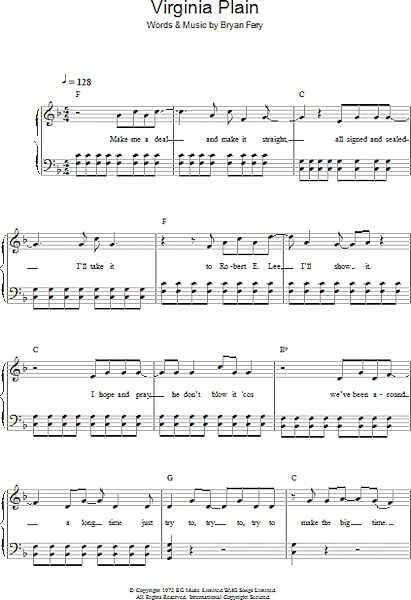open zoom image for Virginia Plain - Piano/Vocal/Guitar, New, Main