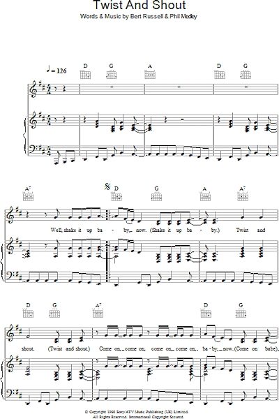 open zoom image for Twist And Shout - Piano/Vocal/Guitar, New, Main