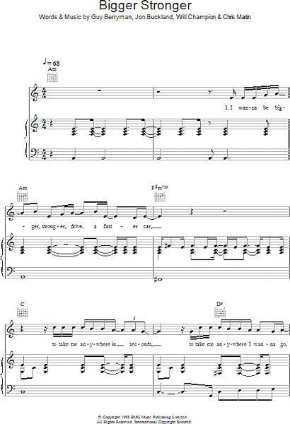open zoom image for Bigger Stronger - Piano/Vocal/Guitar, New, Main