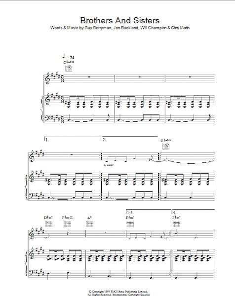 open zoom image for Brothers And Sisters - Piano/Vocal/Guitar, New, Main