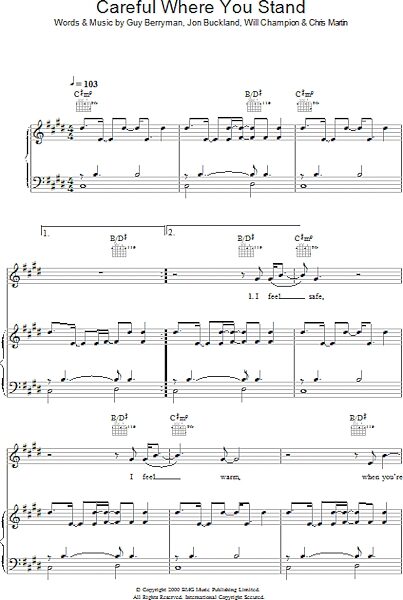 open zoom image for Careful Where You Stand - Piano/Vocal/Guitar, New, Main