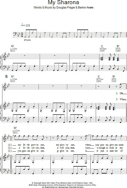open zoom image for My Sharona - Piano/Vocal/Guitar, New, Main