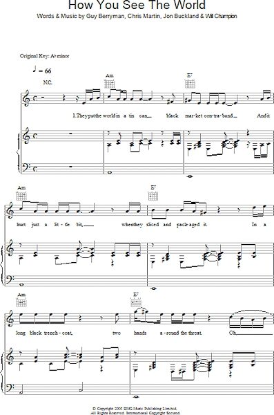 open zoom image for How You See The World - Piano/Vocal/Guitar, New, Main